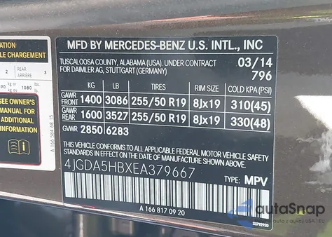 2014 Mercedes-Benz Ml 350 4Matic z USA, uszkodzony, nr VIN 4JGDA5HBXEA379667